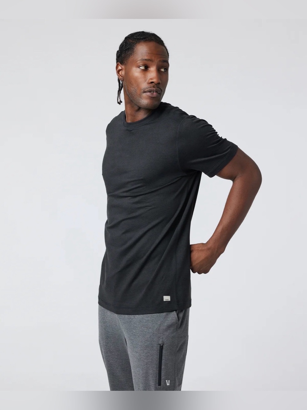 Vuori Men’s Shirt Sleeve Ponto Performance Tee, Size XXL Black Heather - Picture 5 of 8